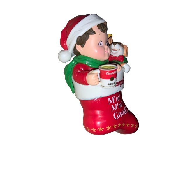 Campbell Soup Christmas Ornament 2001 Kid In Stocking Collectible - Picture 4 of 7